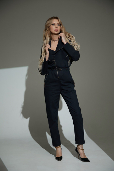 Комбинезон джинсовый с ремнем и съемной патой Vesnaletto 3790 - фото 2