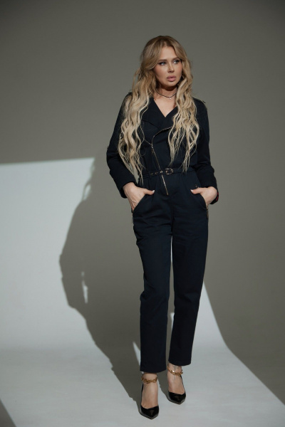 Комбинезон джинсовый с ремнем и съемной патой Vesnaletto 3790 - фото 1