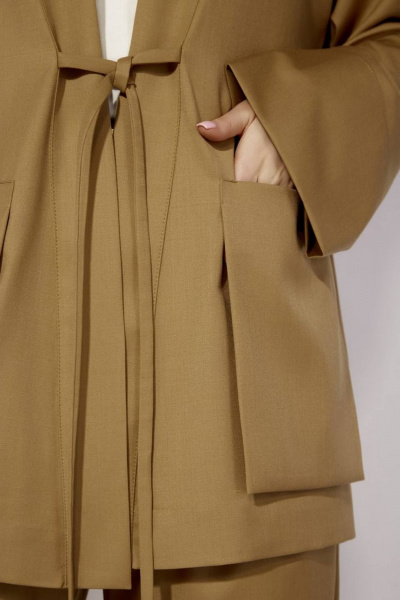 Жакет удлиненный из костюмной ткани в стиле кимоно PINA 10465 - фото 2