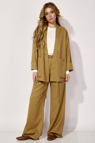 Жакет удлиненный из костюмной ткани в стиле кимоно PINA 10465 - фото 6