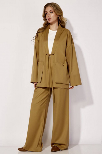 Жакет удлиненный из костюмной ткани в стиле кимоно PINA 10465 - фото 4