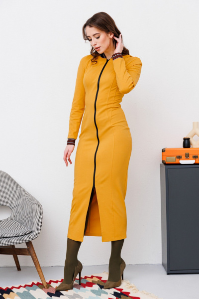 Платье NikVa 450-1 горчица - фото 8