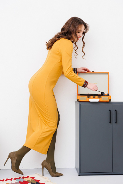 Платье NikVa 450-1 горчица - фото 5