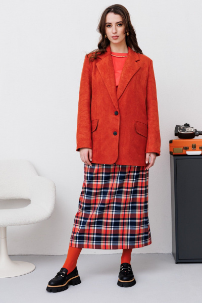 Юбка NikVa 456 клетка_мульти - фото 3