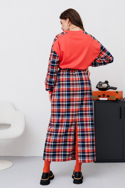 Юбка NikVa 456 клетка_мульти - фото 2