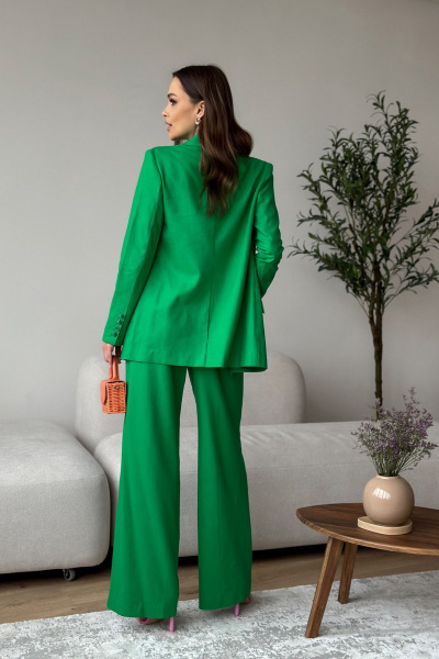 Брюки, жакет Dilana VIP 1992 зеленый - фото 2