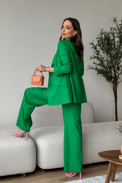 Брюки, жакет Dilana VIP 1992 зеленый - фото 6