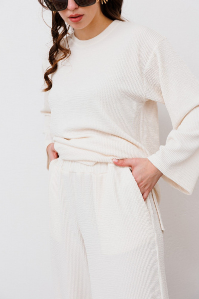 Брюки, джемпер NikVa 462 сливочный - фото 3