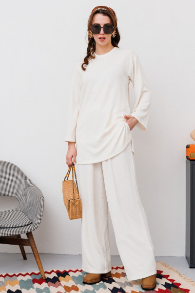 Брюки, джемпер NikVa 462 сливочный - фото 1