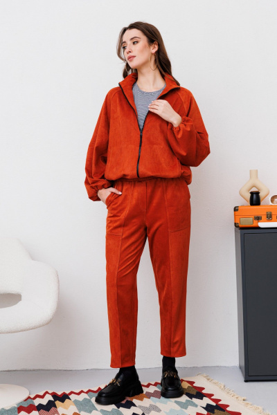 Брюки, джемпер NikVa 472-1 терракот - фото 2