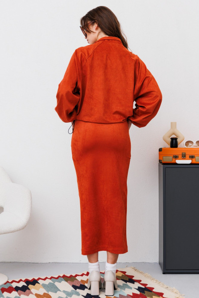 Джемпер, юбка NikVa 475-1 терракот - фото 9