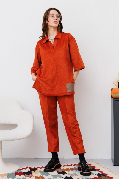 Блуза, брюки NikVa 477-1 терракот - фото 6