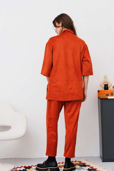 Блуза, брюки NikVa 477-1 терракот - фото 5