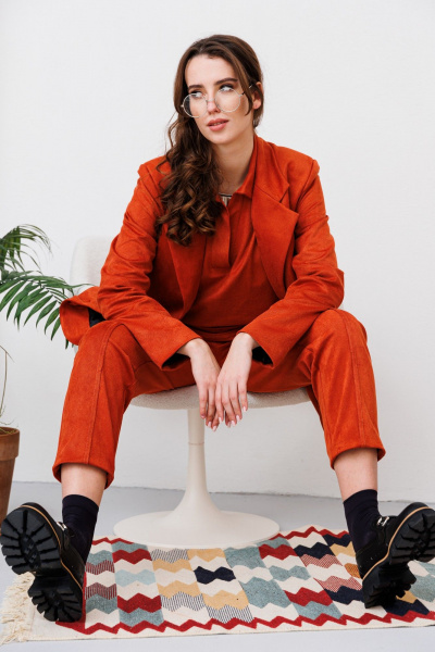 Блуза, брюки NikVa 477-1 терракот - фото 4