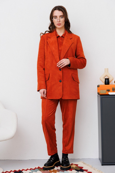 Блуза, брюки NikVa 477-1 терракот - фото 2