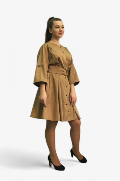 Платье Arisha 1292 песочный - фото 7