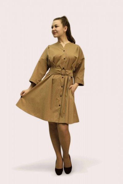 Платье Arisha 1292 песочный - фото 1