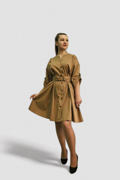 Платье Arisha 1292 песочный - фото 6