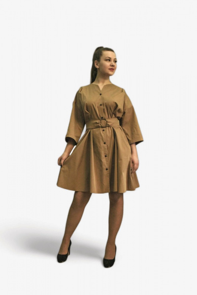 Платье Arisha 1292 песочный - фото 5