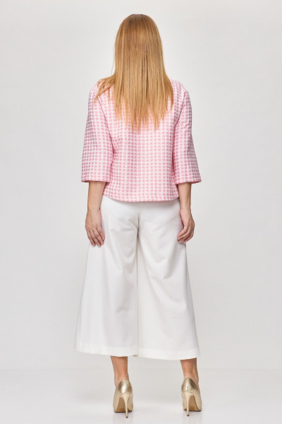 Брюки, жакет Michel chic 1335/1 розовый-белый - фото 6