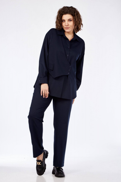 Брюки, рубашка Karina deLux M-1206 синий - фото 5