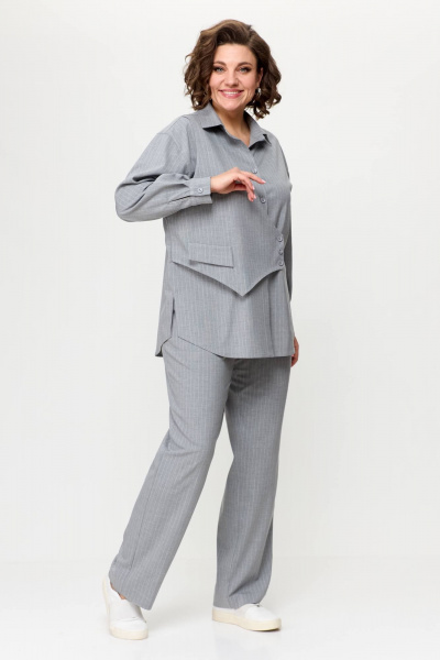 Брюки, рубашка Karina deLux M-1206 серый - фото 4