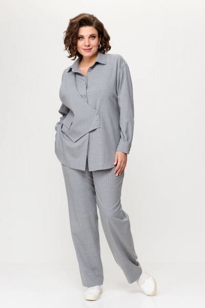 Брюки, рубашка Karina deLux M-1206 серый - фото 2