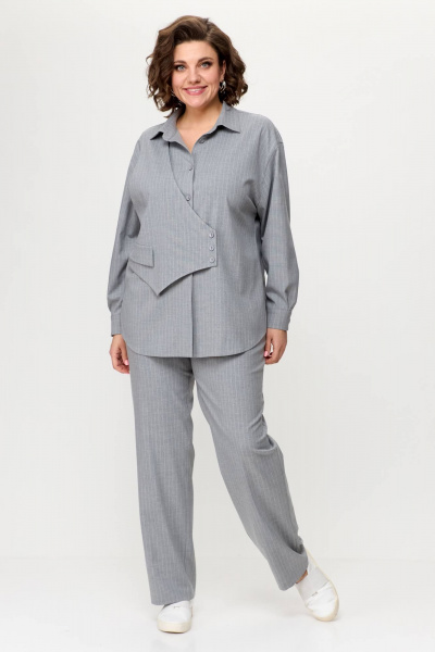 Брюки, рубашка Karina deLux M-1206 серый - фото 1