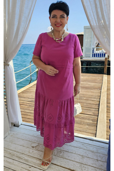 Платье Vittoria Queen 20913 фуксия - фото 7