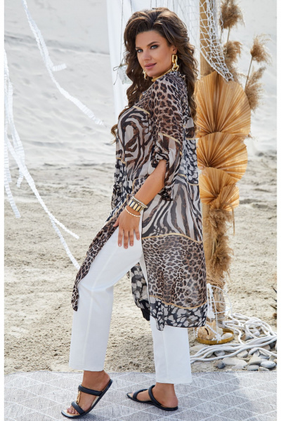 Блуза, брюки Vittoria Queen 21183 принт_белый - фото 2
