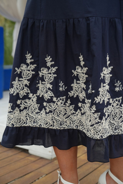 Платье Vittoria Queen 20983 темно_синий_молочный - фото 6