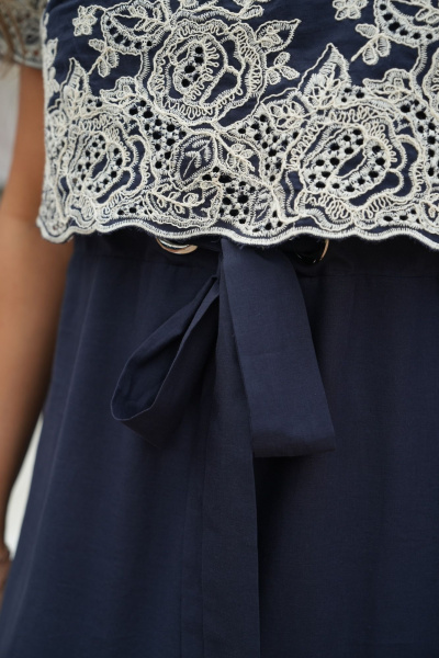 Платье Vittoria Queen 20983 темно_синий_молочный - фото 4