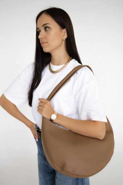 Бежевый кожзам шоппер с большой емкостью и водонепроницаемым покрытием MT.Style LUNA2 iris - фото 3