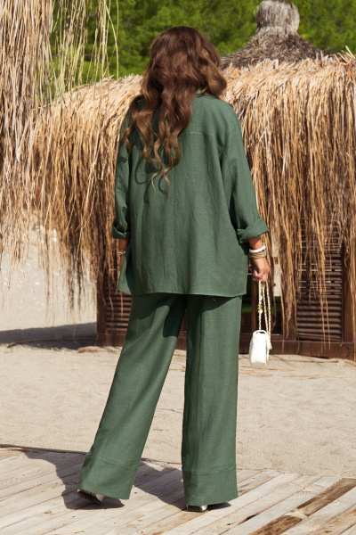 Блуза, брюки Vittoria Queen 20653 темно-оливковый - фото 2