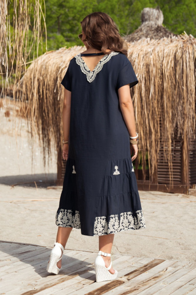 Платье Vittoria Queen 20583 темно_синий-молочный - фото 7