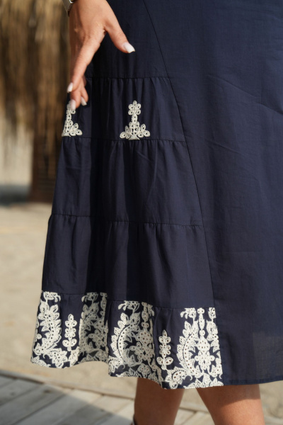 Платье Vittoria Queen 20583 темно_синий-молочный - фото 4