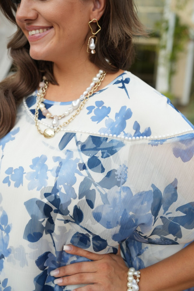 Платье Vittoria Queen 20893 цветы_голубой_белый - фото 3