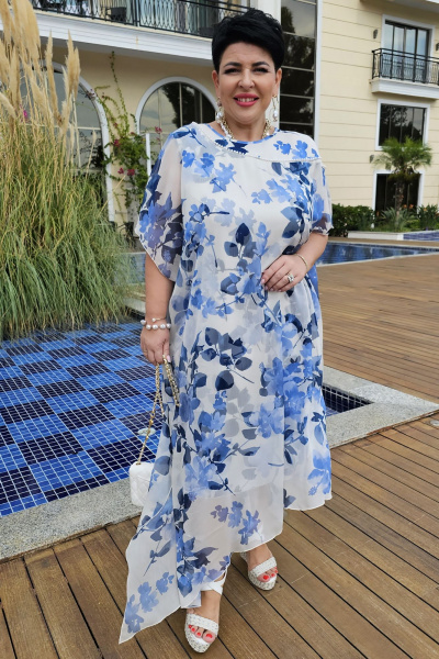 Платье Vittoria Queen 20893 цветы_голубой_белый - фото 6