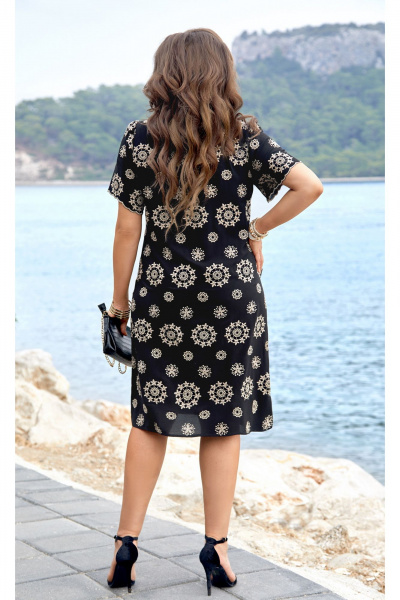 Платье Vittoria Queen 21163 бежевый_черный - фото 4