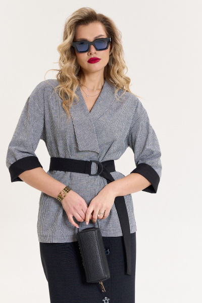 Жакет, юбка Anastasia 1079 мелкая_клетка/черный - фото 3