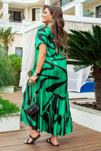 Платье Vittoria Queen 20823 изумруд-черный - фото 2