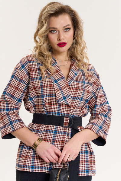 Жакет, юбка Anastasia 1080 марсало/графит - фото 5