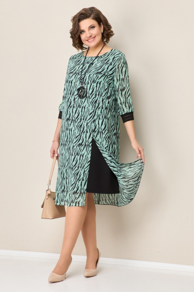 Платье VOLNA 1325 мятно-бирюзовый - фото 2