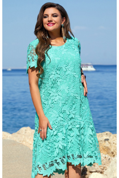 Платье Vittoria Queen 21193 бирюзовый - фото 2