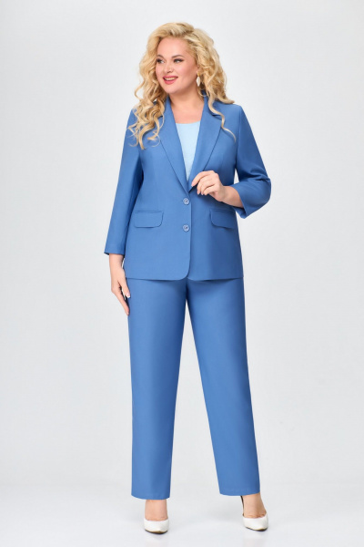 Брюки, жакет Slaviaelit 524-1 деним - фото 1