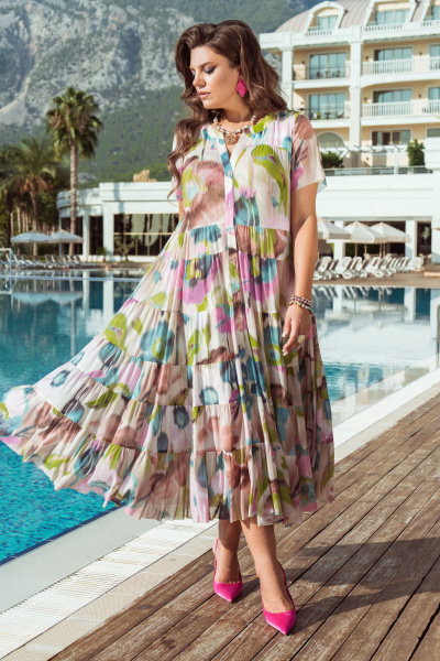 Платье Vittoria Queen 20433 мультиколор - фото 2