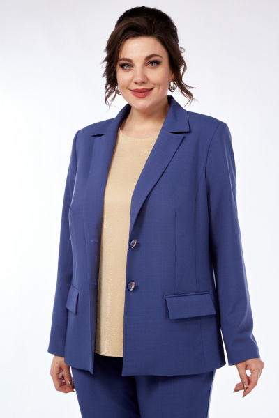 Брюки, жакет Vilena 917 джинс - фото 4