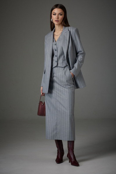 Комплект из жакета жилета и юбки в деловом стиле N.O.W. 1395 - фото 6