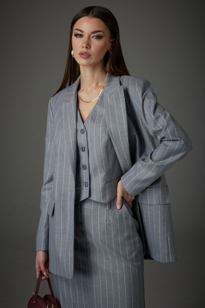 Комплект из жакета жилета и юбки в деловом стиле N.O.W. 1395 - фото 4