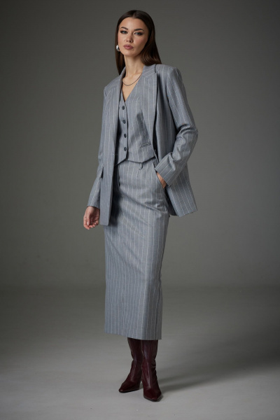 Комплект из жакета жилета и юбки в деловом стиле N.O.W. 1395 - фото 3